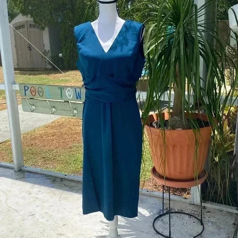 Dress the population teal green dress size XXL